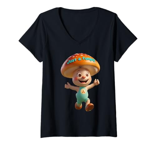 Damen Just a Funguy Lustiges Unisex-Design für Männer und Frauen T-Shirt T-Shirt mit V-Ausschnitt Damen Just a Funguy Lustiges Unisex-Design für Männer und Frauen T-Shirt T-Shirt mit V-Ausschnitt von Just Funguy Funny Unisex Design For Men Women Tee