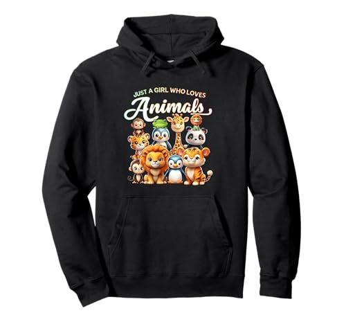 Nur Mädchen, das Tiere liebt Wilde Safari Süße Zootiere Pullover Hoodie von Just Girl Who Loves Animals Wild Safari Zoo