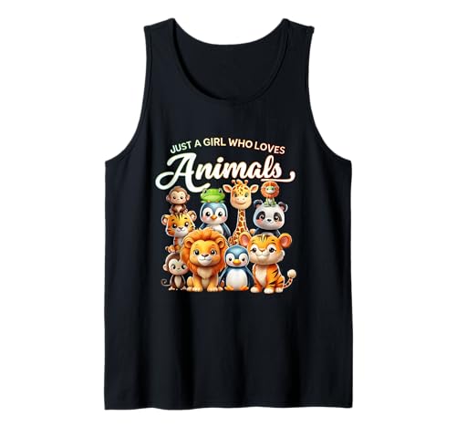 Nur Mädchen, das Tiere liebt Wilde Safari Süße Zootiere Tank Top von Just Girl Who Loves Animals Wild Safari Zoo