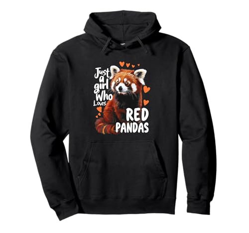 Tierliebhaberin, nur EIN Mädchen, das rote Pandas liebt, Kawaii Heart Pullover Hoodie von Just Girl Who Loves Red Pandas Kawaii Heart