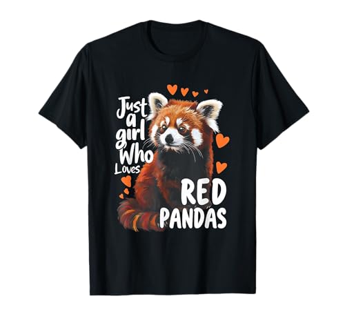 Tierliebhaberin, nur EIN Mädchen, das rote Pandas liebt, Kawaii Heart T-Shirt von Just Girl Who Loves Red Pandas Kawaii Heart