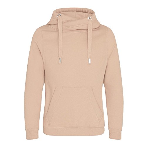 Just Hoods - Cross Neck Hoodie mit Jumbo-Kapuze/Nude, XL von Just Hoods