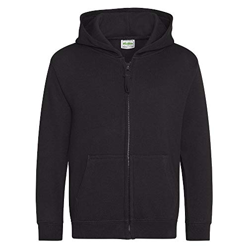 Just Hoods - Kinder Sweatjacke mit Kapuze/Jet Black, 12/13 (XL) von Just Hoods