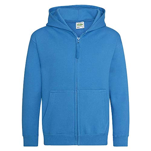 Just Hoods - Kinder Sweatjacke mit Kapuze/Sapphire Blue, 7/8 (M) von Just Hoods