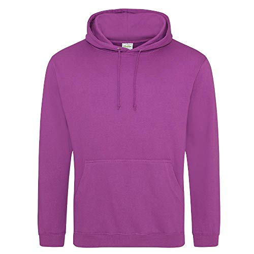 Just Hoods - Unisex College Hoodie/Magenta Magic, L von Just Hoods