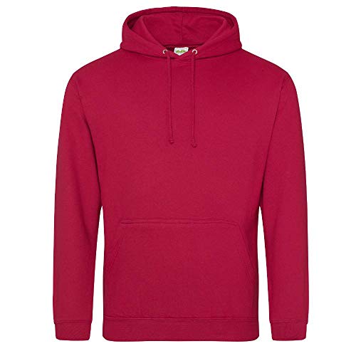 Just Hoods - Unisex College Hoodie/Red Hot Chilli, L von Just Hoods