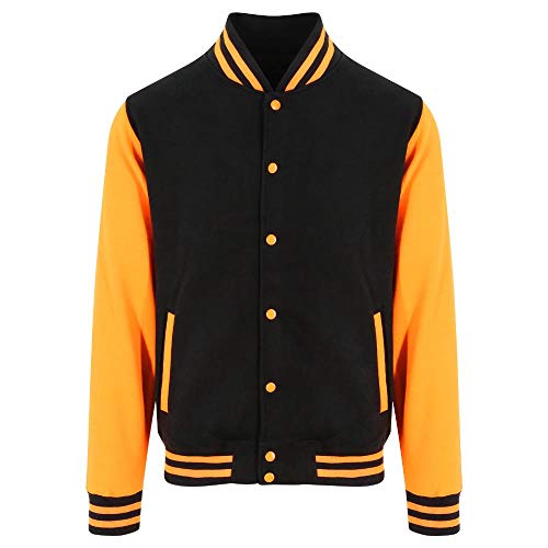 Just Hoods College Jacke 'Varsity Jacket, Schwarz, XXL von Just Hoods