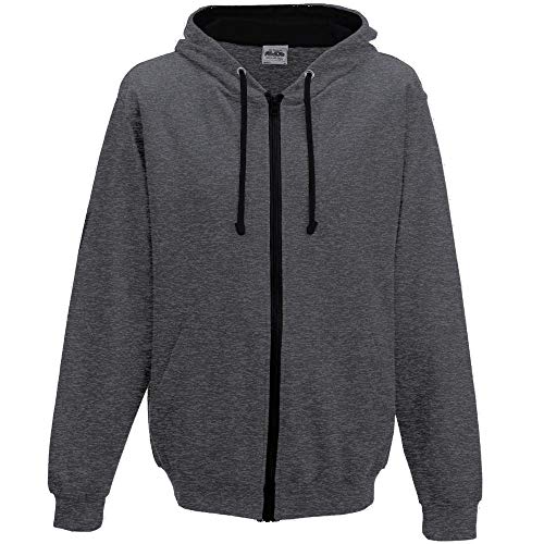 Just Hoods - Unisex Kapuzen-Sweatjacke/Charcoal/Jet Black, L von Just Hoods