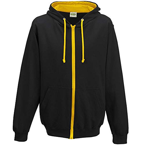 Just Hoods - Unisex Kapuzen-Sweatjacke/Jet Black/Gold, L von Just Hoods