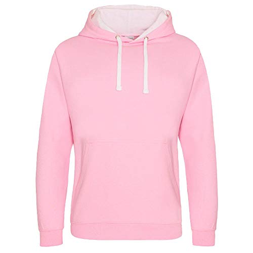 Just Hoods Damen Varsity Hoodie Hoodie, Baby Pink/Arctic White, L Just Hoods Damen Varsity Hoodie Hoodie, Baby Pink/Arctic White, L von Just Hoods