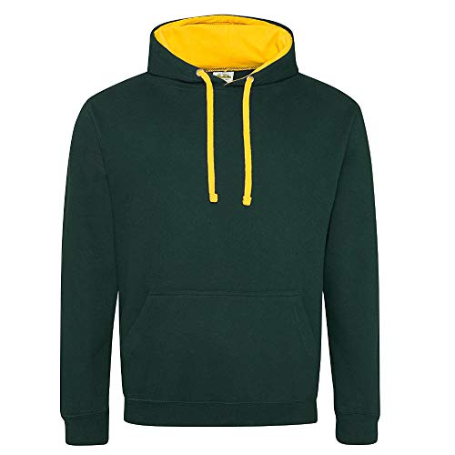 Just Hoods Damen Varsity Hoodie Hoodie, Waldgrün/Gold, L Just Hoods Damen Varsity Hoodie Hoodie, Waldgrün/Gold, L von Just Hoods