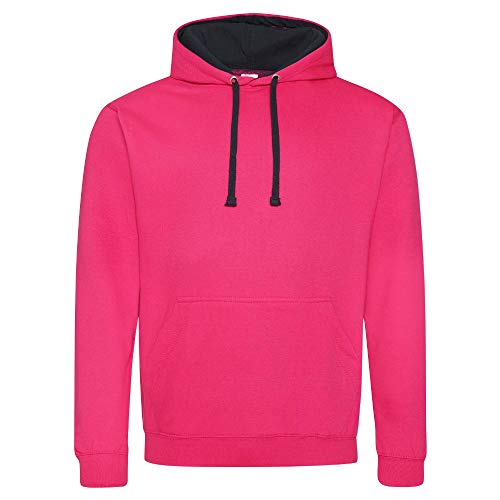 Just Hoods - Unisex Varsity Hoodie/Hot Pink/French Navy, XS von Just Hoods