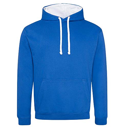 Just Hoods - Unisex Varsity Hoodie/Royal Blue/Arctic White, XXL von Just Hoods