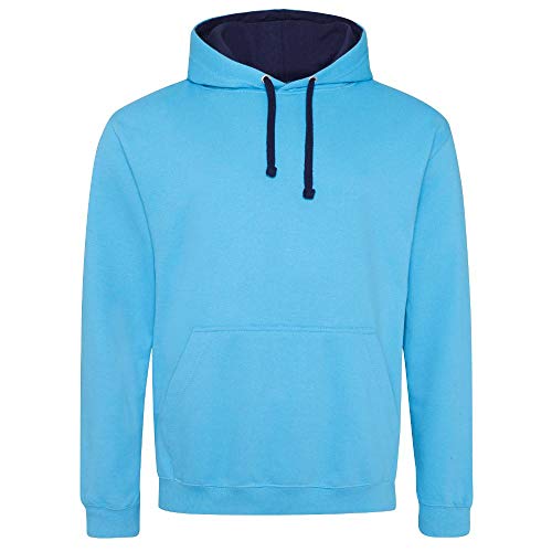 Just Hoods - Unisex Varsity Hoodie/Hawaiian Blue/Oxford Navy, M Just Hoods - Unisex Varsity Hoodie/Hawaiian Blue/Oxford Navy, M von Just Hoods