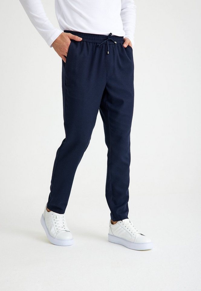 Just Like You Jogger Pants Hahnentrittmuster Regular Fit Herren Jogger Hose mit Seitentasche von Just Like You