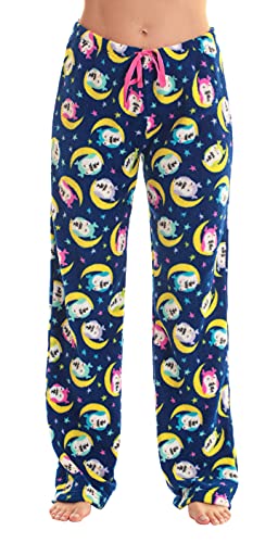 Just Love Pyjamahose – Plüsch, Blau - Moonstruck Eule, 2X von Just Love