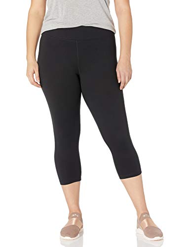 JUST MY SIZE Damen Active Stretch Capri Unterhose, Schwarz, 2X von Just My Size