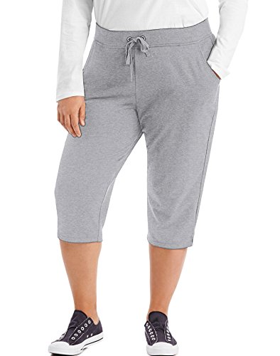 Hanes Comfortblend Just My Size Damen French Terry Capri - Grau - 4X von Hanes Comfortblend