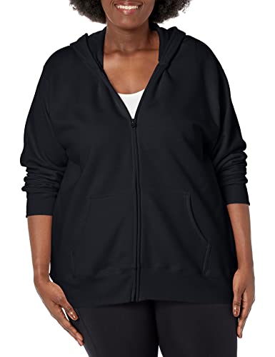 JUST MY SIZE Übergröße ComfortSoft EcoSmart Fleece Full Zip Damen Hoodie, Ebenholz, 3X von Just My Size