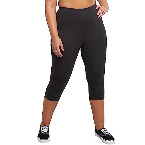 Just My Size Damen Capri Leggings Stretch Jersey Übergröße, schwarz, 1X Just My Size Damen Capri Leggings Stretch Jersey Übergröße, schwarz, 1X von Just My Size