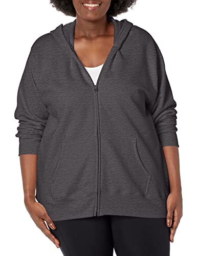 JUST MY SIZE Damen EcoSmart Fullzip Fleece Hoodie, Schiefer-Heather, 3X von Just My Size