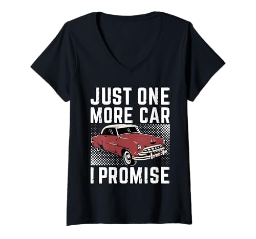 Damen Just One More Car I Promise Shirt Lustiges Geschenk für Autoliebhaber T-Shirt mit V-Ausschnitt Damen Just One More Car I Promise Shirt Lustiges Geschenk für Autoliebhaber T-Shirt mit V-Ausschnitt von Just One More Car I Promise Shirt Boys