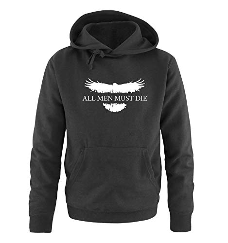 Just Style It - All Men Must die - Game of Thrones - Herren Hoodie - Schwarz / Weiss Gr. XXL von Just Style It