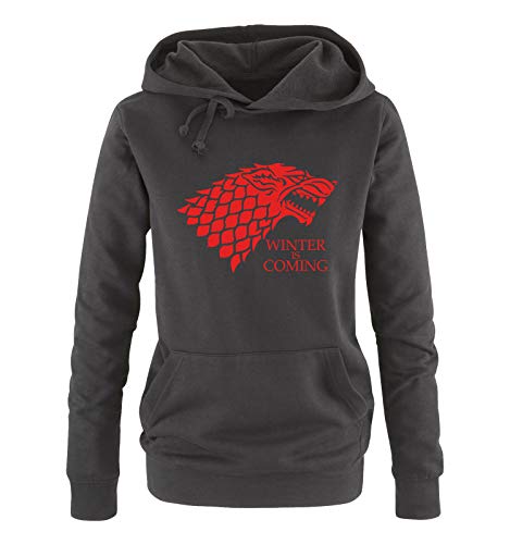 Just Style It - Fire and Blood - Game of Thrones - Damen Hoodie - Schwarz / Rot Gr. XL von Just Style It