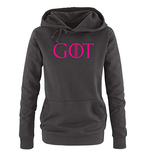 Just Style It - GOT - Game of Thrones - Damen Hoodie - Schwarz / Pink Gr. XL von Just Style It