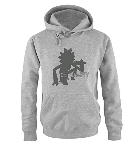 Just Style It - Get Schwifty - Rick and Morty - Herren Hoodie - Grau / Grau Gr. L von Just Style It