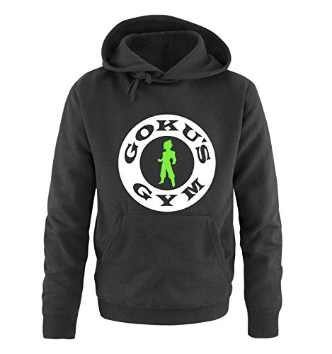 Just Style It - Goku's Gym - Dragonball - Herren Hoodie - Schwarz/Weiss-Neongrün Gr. 3XL von Just Style It