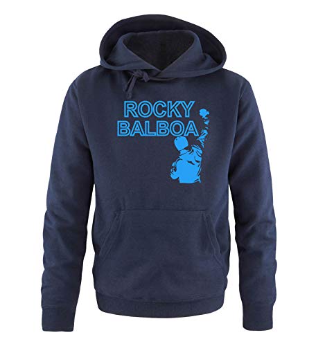 Just Style It - Rocky Balboa - Style1 - Herren Hoodie - Navy / Blau Gr. XL von Just Style It