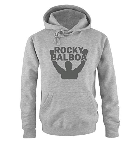 Just Style It - Rocky Balboa - Style2 - Herren Hoodie - Grau / Grau Gr. L von Just Style It