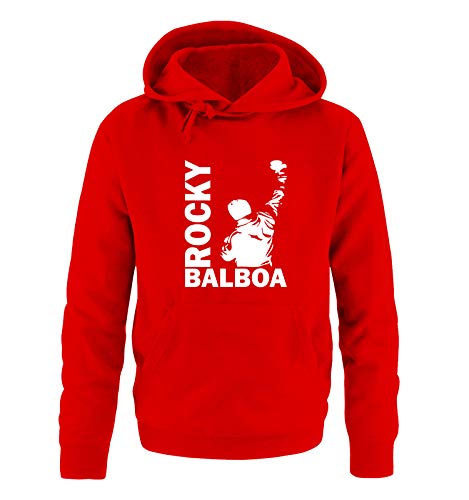 Just Style It - Rocky Balboa - Style3 - Herren Hoodie - Rot/Weiss Gr. S von Just Style It