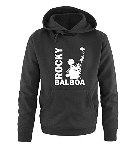 Just Style It - Rocky Balboa - Style3 - Herren Hoodie - Schwarz/Weiss Gr. 4XL von Just Style It