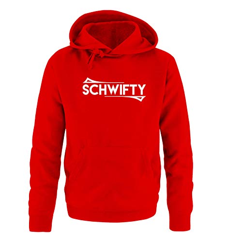 Just Style It - Schwifty - Rick and Morty - Herren Hoodie - Rot / Weiss Gr. M von Just Style It