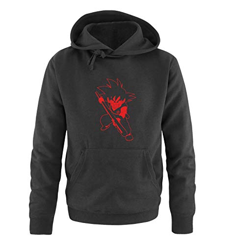 Just Style It - Son Goku - Style2 - Dragonball - Herren Hoodie - Schwarz/Rot Gr. XL von Just Style It