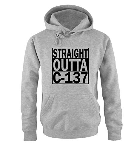 Just Style It - Straight Outta C-137 - Rick and Morty - Herren Hoodie - Grau / Schwarz Gr. M von Just Style It