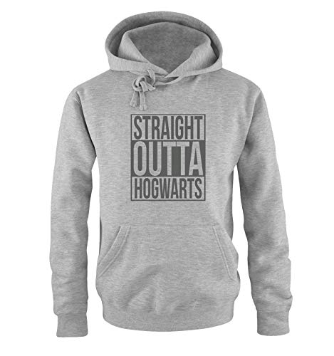 Just Style It - Straight Outta Hogwarts - Herren Hoodie - Grau/Grau Gr. 5XL von Just Style It