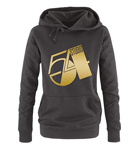 Just Style It - Studio 54 - Damen Hoodie - Schwarz / Gold Gr. M von Just Style It