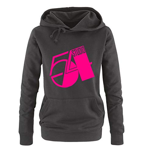 Just Style It - Studio 54 - Damen Hoodie - Schwarz / Pink Gr. L von Just Style It