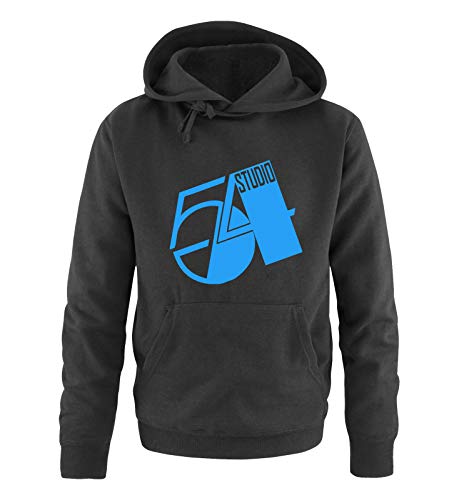 Just Style It - Studio 54 - Herren Hoodie - Schwarz / Blau Gr. L von Just Style It