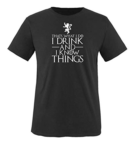 Just Style It - That's What I do - I Drink and I Know Things - Game of Thrones - Herren T-Shirt - Schwarz/Weiss Gr. XL von Just Style It