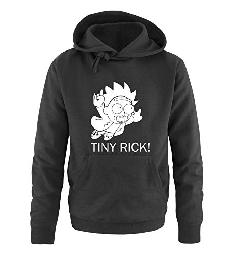 Just Style It - Tiny Rick! - Rick and Morty - Herren Hoodie - Schwarz / Weiss Gr. XL von Just Style It