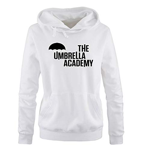 Just Style It - Umbrella Academy - Style2 - Damen Hoodie - Weiss / Schwarz Gr. M von Just Style It