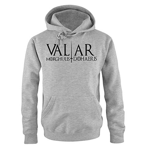 Just Style It - Valar Morghulis/Dohaeris - Game of Thrones - Herren Hoodie - Grau / Schwarz Gr. L von Just Style It