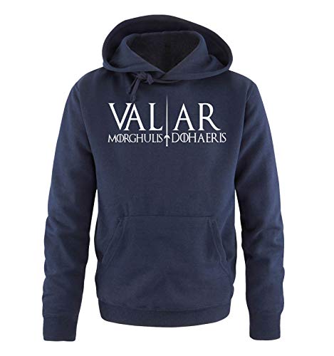 Just Style It - Valar Morghulis/Dohaeris - Game of Thrones - Herren Hoodie - Navy / Weiss Gr. S von Just Style It