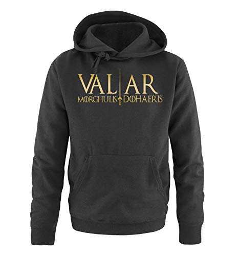 Just Style It - Valar Morghulis/Dohaeris - Game of Thrones - Herren Hoodie - Schwarz / Gold Gr. XL von Just Style It