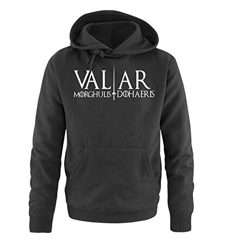 Just Style It - Valar Morghulis/Dohaeris - Game of Thrones - Herren Hoodie - Schwarz / Weiss Gr. L von Just Style It