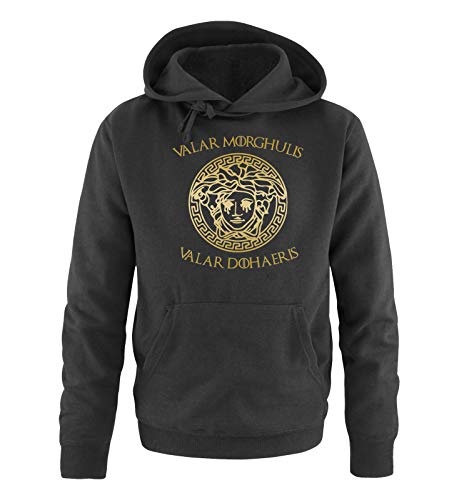 Just Style It - Valar Morghulis/Dohaeris II - Herren Hoodie - Schwarz/Gold Gr. XL von Just Style It